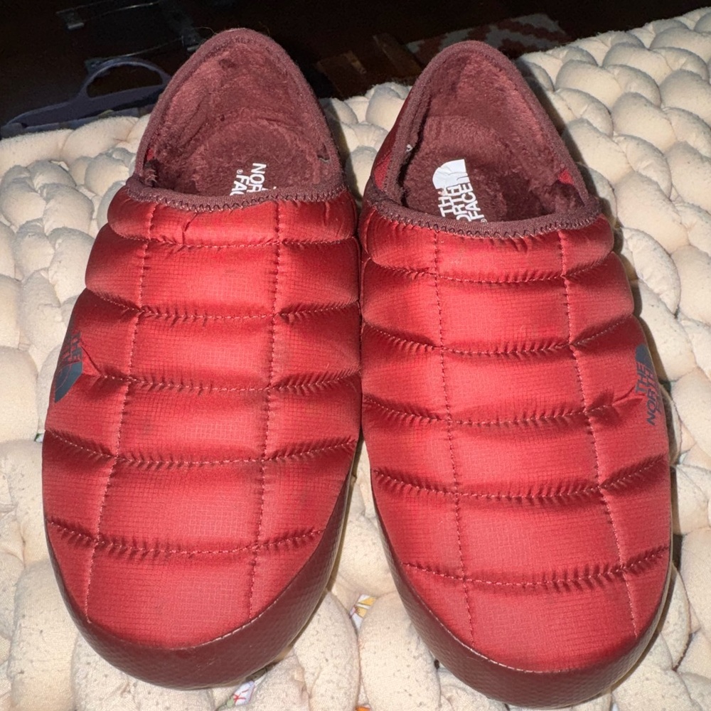 The North Face Red Quilted Slip-On Shoes